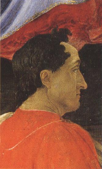 Sandro Botticelli Mago wearing a red mantle (mk36) Germany oil painting art